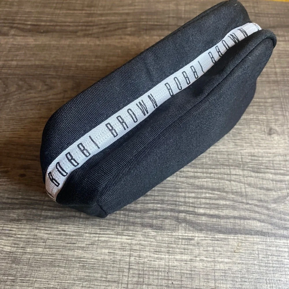 Bobbi Brown Black Cosmetic Bag Pouch‎ Zippered Travel Makeup Organizer
